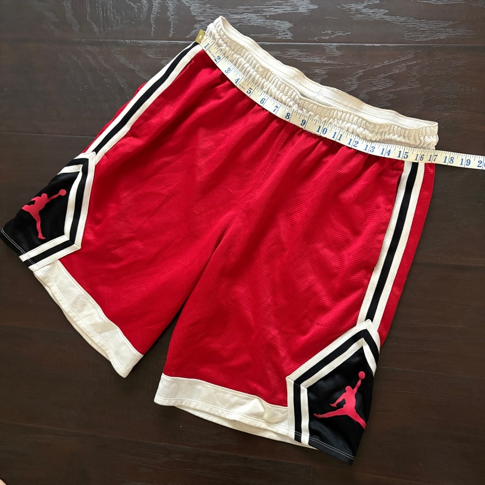 Jordan Jumpman Red Black & White Basketball Shorts - Picture 9 of 13